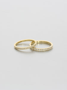 Classic Eternity square yellow, Yellow gold