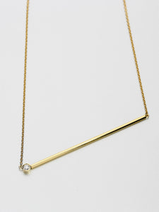 Abacus small brilliant diamond Necklace, Yellow gold