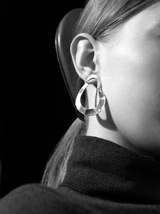 Moebius Earrings, I Silver
