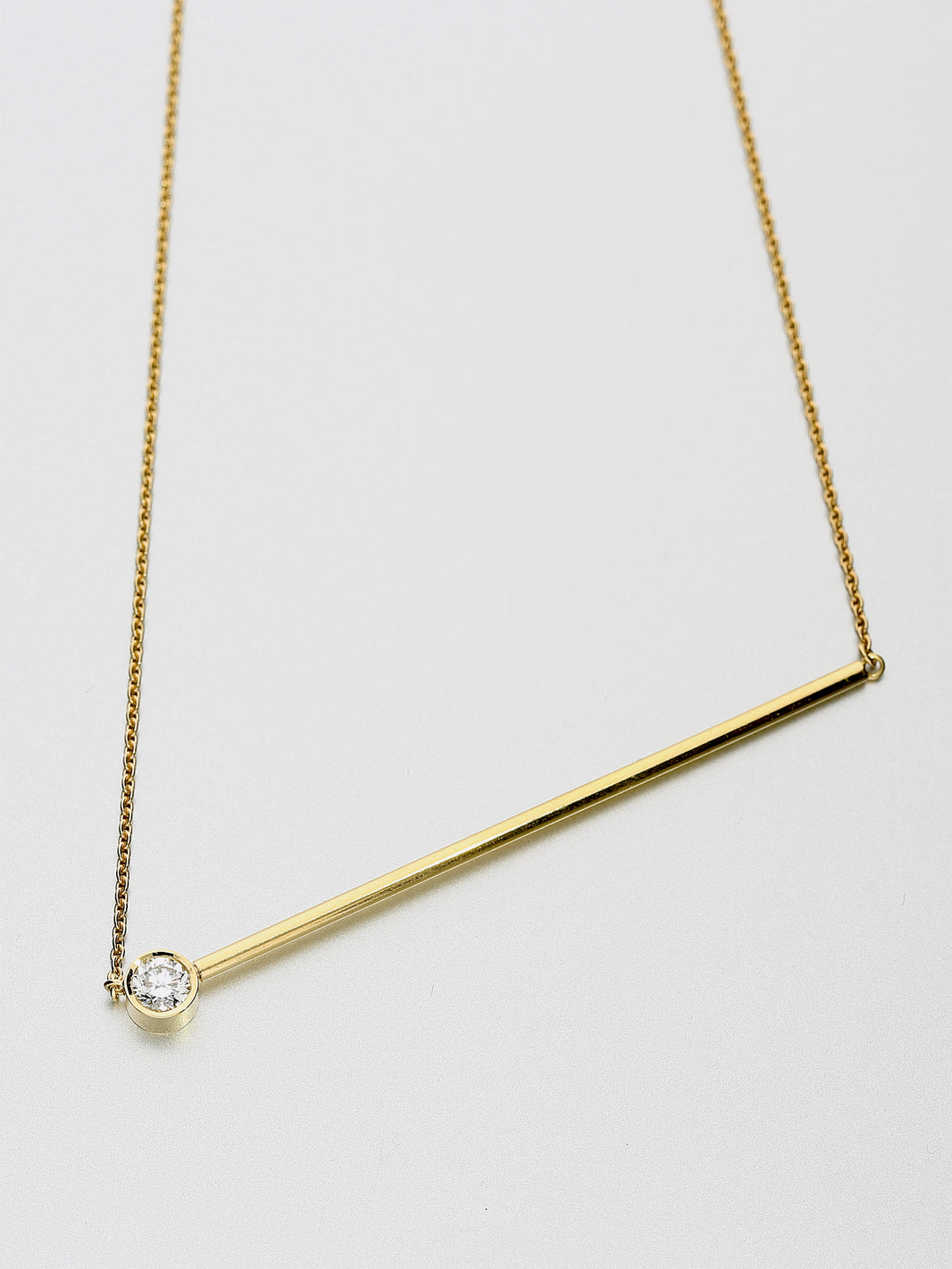 Abacus large brilliant diamond Necklace, Yellow gold