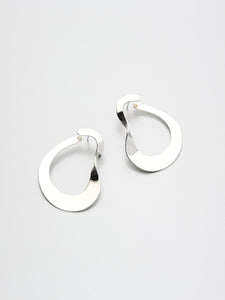 Moebius Earrings, I Silver
